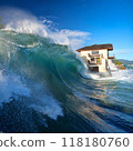 Image of a giant tsunami 118180760