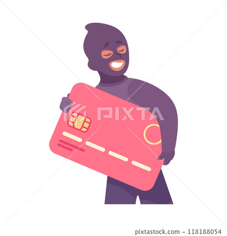 Man Criminal Commit Crime and Theft Vector Illustration 118188054