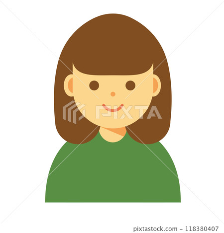 Illustration of a smiling woman 118380407