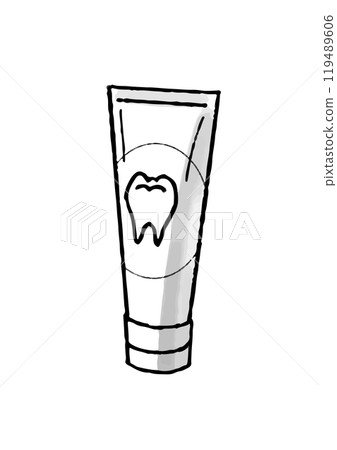 White toothpaste, vertical stand, tube 119489606