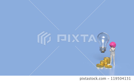 The man and brain for Business or creativity concept  3d rendering. 119504131