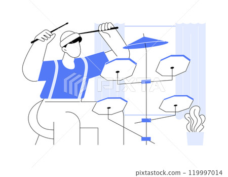 Drums isolated cartoon vector illustrations. 119997014