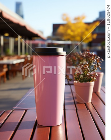 Tumbler mockup pink drink travel promotion brand company 119028474