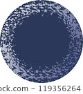 Round frame material with a faded pattern 119356264