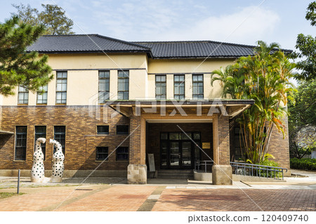 Building view of the Glass Museum of Hsinchu City in Taiwan. it was reconstructed from Hsinchu Civic Hall. 120409740