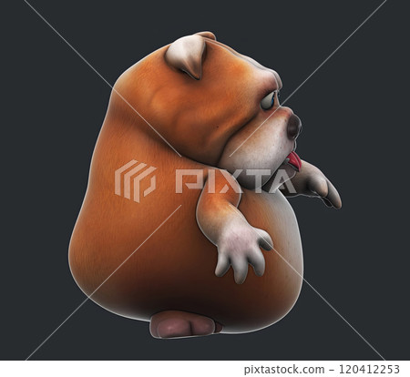 Fun 3D cartoon character illustration 120412253