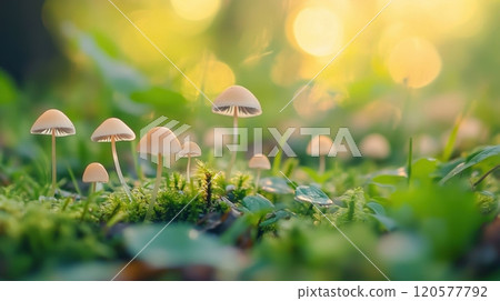 Magical mushrooms fantasy fungi backdrop 120577792