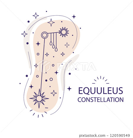 Star constellation Equuleus vector illustration 120590549