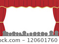 Stage curtain frame with audience 120601760