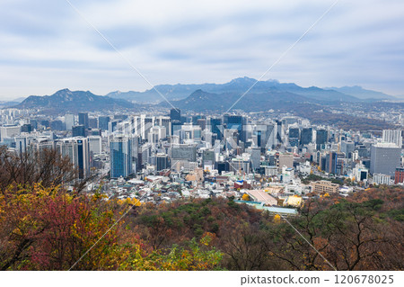 View of Seoul from Namsan Park, South Korea 120678025