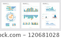 Modern business elements charts in color. Vector illustration. 120681028