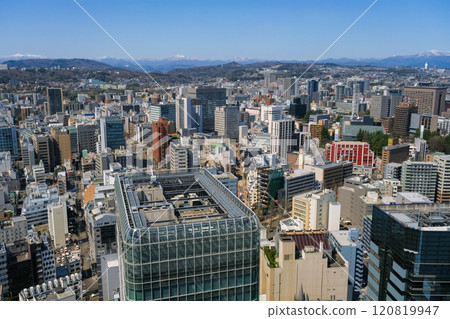 AER Building, Sendai City, Miyagi Prefecture, Sendai cityscape as seen from the observation terrace 120819947