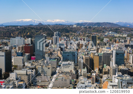 AER Building, Sendai City, Miyagi Prefecture, Sendai cityscape as seen from the observation terrace 120819950