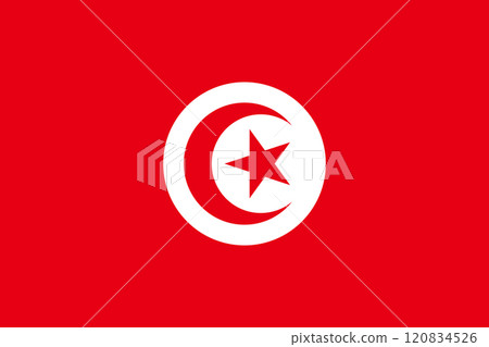 Flag of the Republic of Tunisia 120834526