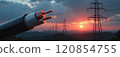 Cross section of high-voltage cable High quality photo 120854755