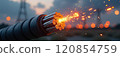 Cross section of high-voltage cable High quality photo 120854759