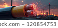 Cross section of high-voltage cable High quality photo 120854753