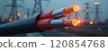 Cross section of high-voltage cable High quality photo 120854768