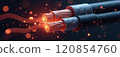 Cross section of high-voltage cable High quality photo 120854760