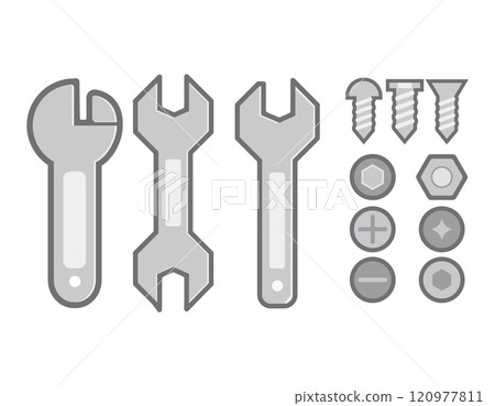 螺栓扳手圖示可愛工具圖 120977811
