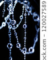 Crystal beads hanging disco garland shining on dark background. Christmas, New Year 2025 120027589