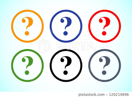 Question mark flat icon set for apps and websites 120219896