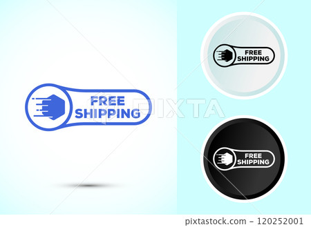 Free shipping icon design illustration, Free delivery icon 120252001