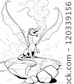 Dragon coloring page for kids 120339156