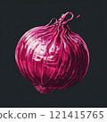 the AI Image Generator, Vibrant Close-Up of Red Onion Against 121415765