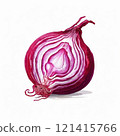 the AI Image Generator, Vibrant Close-Up of Red Onion Against 121415766