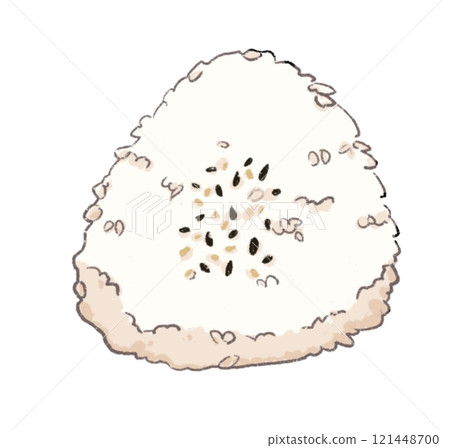 Illustration of sesame salt rice ball 121448700