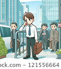 An office worker who doesn't want to go to work 121556664