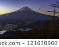 Fuji at dawn from Shindo Pass in winter 121630960