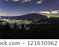 Fuji at dawn from Shindo Pass in winter 121630962