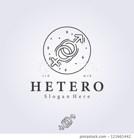 logo of hetero gender sign symbol icon vector illustration design 121661442