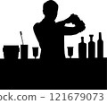 Bartender silhouette 121679073