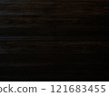 Background image of dark brown boards with grain arranged horizontally 121683455