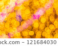 A mesmerizing blend of warm golden and soft pink bokeh lights, creating a luxurious and romantic atmosphere 121684030