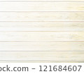 Background image of light white-brown boards with wood grain arranged horizontally 121684607