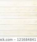 A square background image of light white-brown boards with wood grain arranged horizontally 121684841