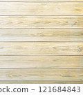 A square background image of light white wood boards with grain arranged horizontally 121684843