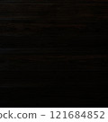 A square background image of dark brown boards with wood grain arranged horizontally 121684852