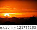 Image of setting sun 121756163