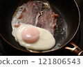 Fried egg kitchen fry pan 121806543