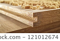 MDF board has a dense core and precise edges, ideal for woodworking and furniture projects. 121012674