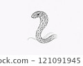 2025, agricultural new year, snake year model, 12th birthday snake ink brush style background 121091945