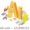 AI neural network in help to earn money and increase profit 121096152