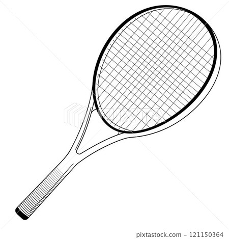 one Tennis racket on white background 121150364