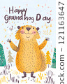 Text Happy Groundhog Day 121163647