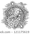 Floral Mandala Pattern 121175619